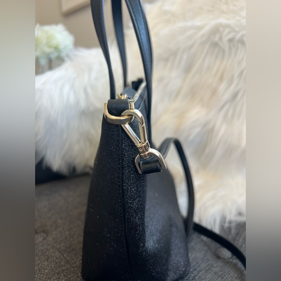 KATE SPADE New York Black Glitter Joeley Small Crossbody Satchel - Picture 8 of 10